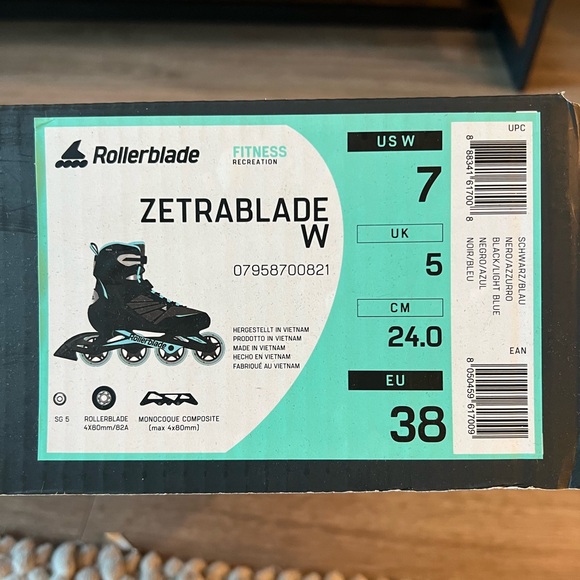 Rollerblade Women's Zetrablade Inline Skates Black and Blue - Picture 6 of 9